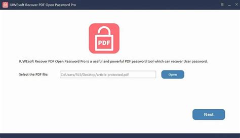 IUWEsoft Remove PDF Password